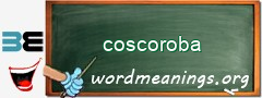 WordMeaning blackboard for coscoroba